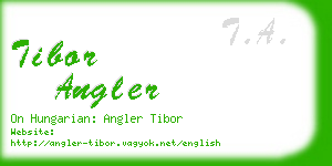 tibor angler business card